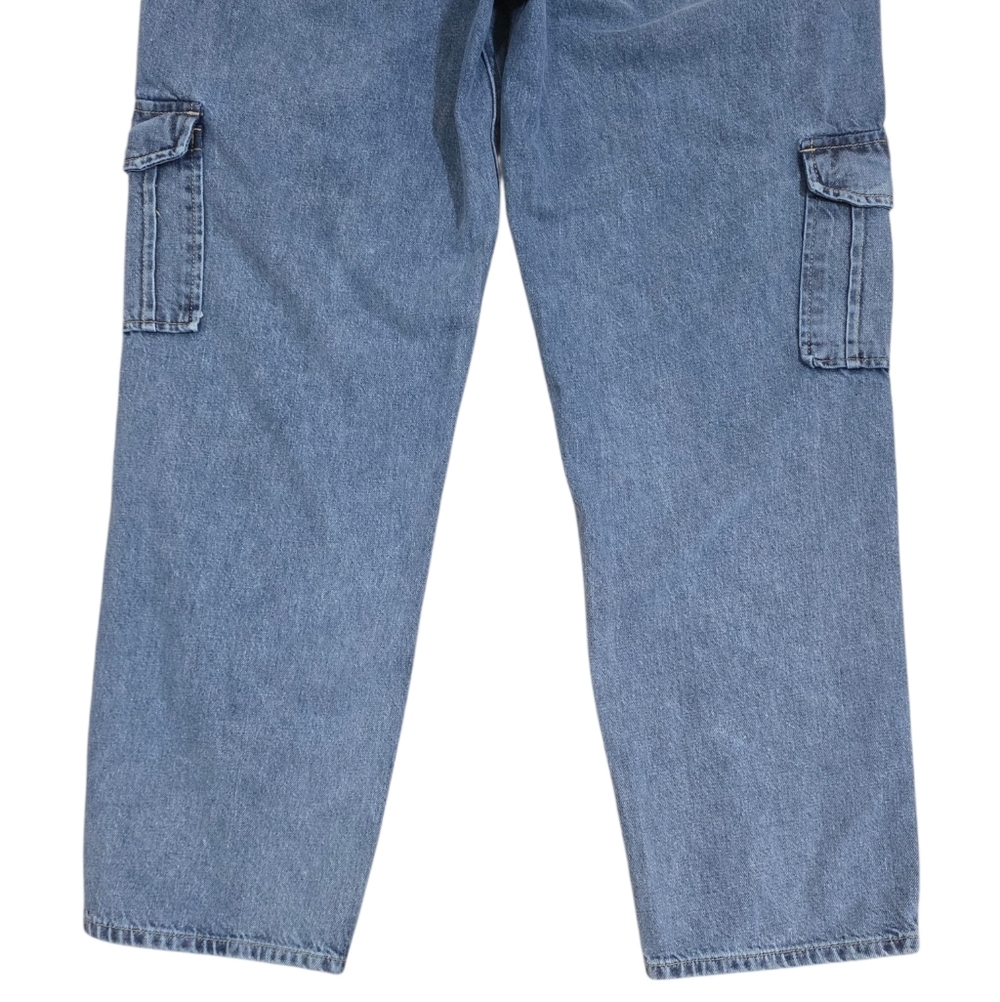 Rails Speedway Cargo Relaxed Boyfriend Pant Breezy Blue Wash Relaxed Denim Jeans - Picture 7 of 10